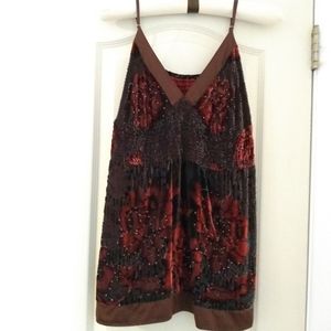 Elie Tahari silk and velvet blouse